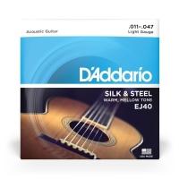 Encordoamento Violão Aço 11-47 D Addario Silk & Steel Ej40 [f035]