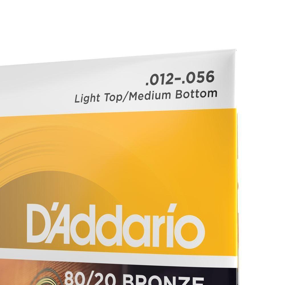 Encordoamento Violão Aço 12-56 D Addario 80-20 Bronze Ej14 [f035] - 6
