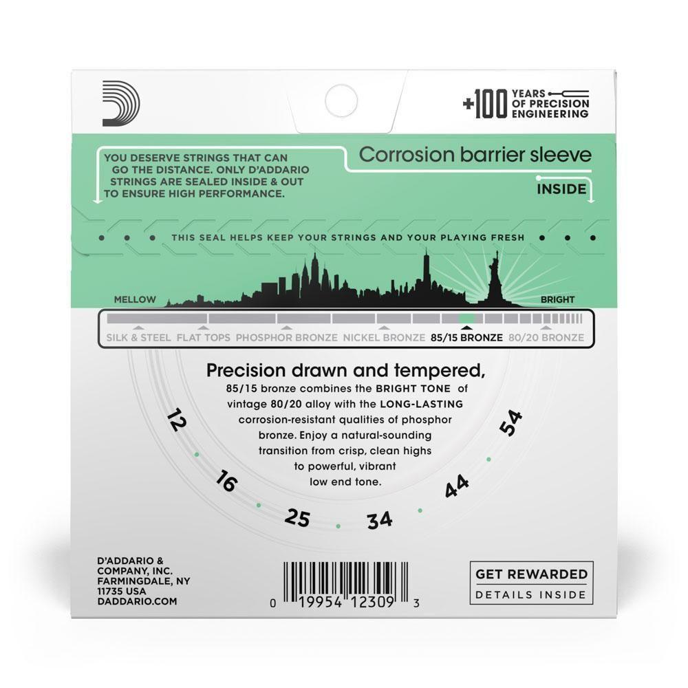 Encordoamento Violão Aço 12-54 D Addario 85-15 Bronze Ez920 [f035] - 3