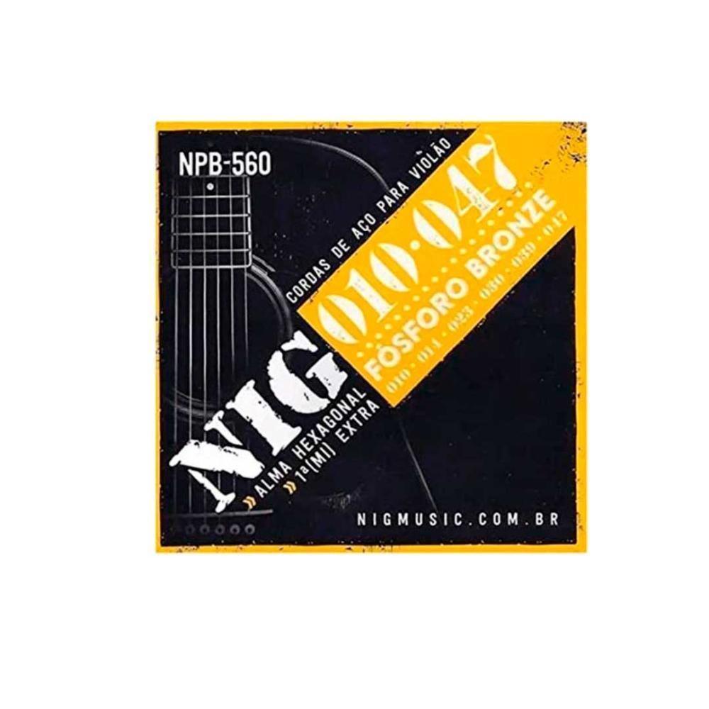 Encordoamento Violão Aço Fósforo Bronze 010"-047" Nig - Npb560 [f108] - 1