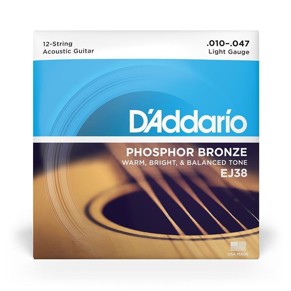 Encordoamento Violão Aço 12c 10-47 D Addario Phosphor Ej38 [f035] - 4