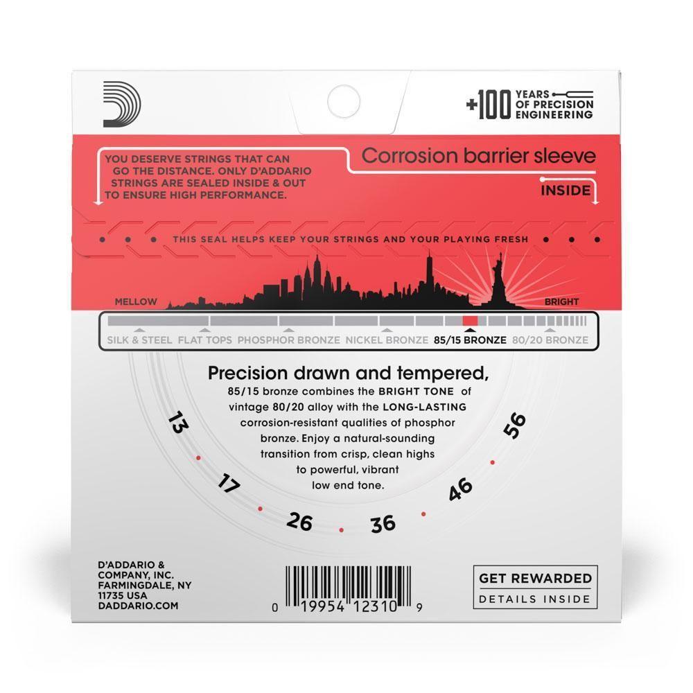 Encordoamento Violão Aço 13-56 D\'addario85-15 Bronze Ez930 [f035] - 3