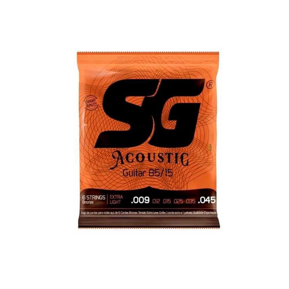 Encordoamento P-violão Aço Bronze 85-15 Sg 0.009 - 0.045 [f108] - 1