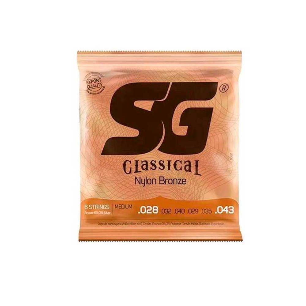 Encordoamento P-violão Nylon Bronze 65-35 Prata Tensão Média Sg 0.028 [f108] - 1