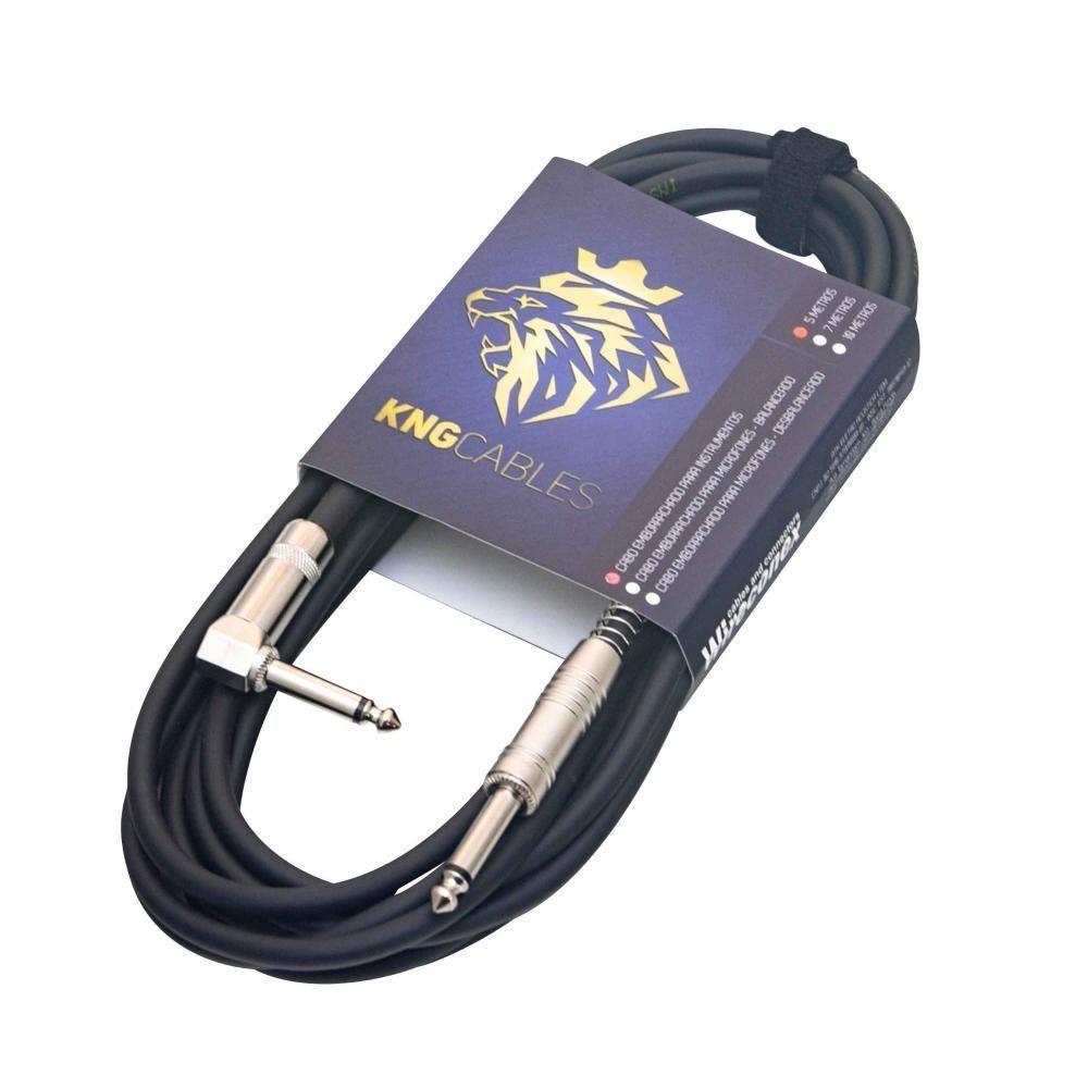 Cabos Para Instrumentos Com Cachimbo P10 P10 5 Metros Gtc-05 Kng Wireconex [f108] - 1