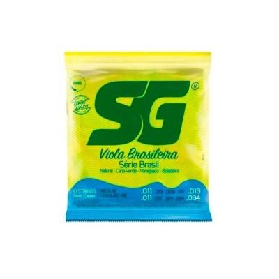 Encordoamento P-viola Brasileira Tensão Média Cebolão Em Ré Sg Aço [f108]
