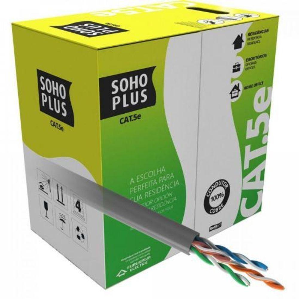 Cabo De Rede Cat.5e Cmx Cx 305m Cinza Furukawa Sohoplus - Cx - 305 [f002] - 1