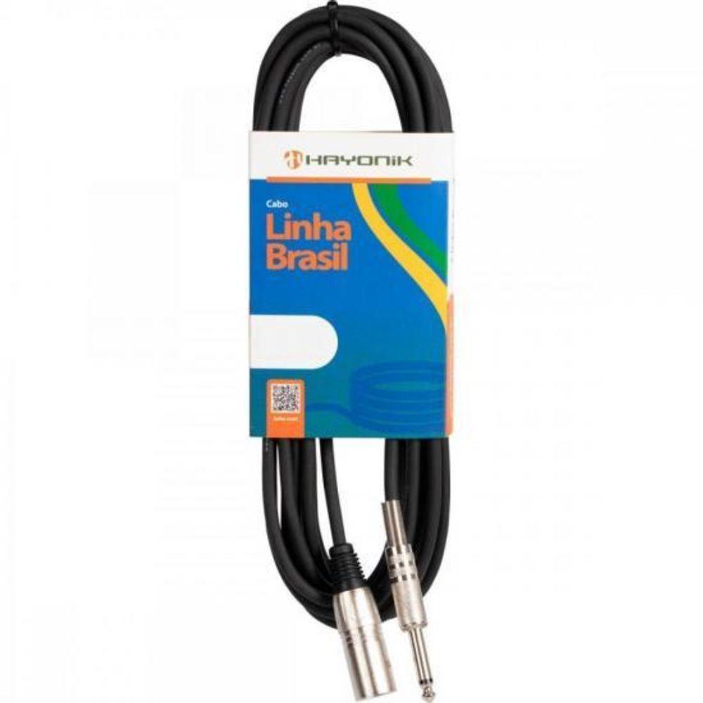 Cabo Para áudio Linha Brasil Xlr(m) X P10 7m Preto Hayonik [f003] - 1