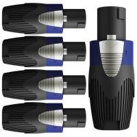 Conector Speakon Macho Para Cabo Wc 605 4p Spk Wireconex 05 Unidades [f108] - 1