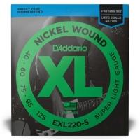 Encordoamento Baixo 5c 40-125 D Addario Xl Nickel Exl220-5 [f035] - 5