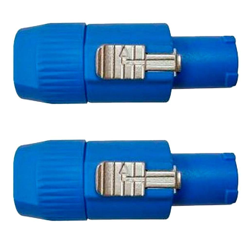 Conector Para Cabo Fêmea P-ac - Corpo Azul Wc 3 Fca Wireconex 02 Unidades [f108] - 1