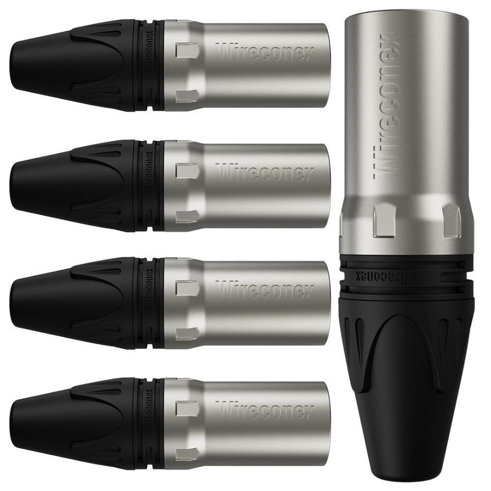 Conector Xlr Macho Wc 1013 Ml Bk Ni 3p Cabo Wireconex 05 Unidades [f108] - 1