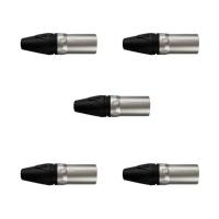 Conector Xlr Macho Wc 1013 Ml Bk Ni 3p Cabo Wireconex 05 Unidades [f108]