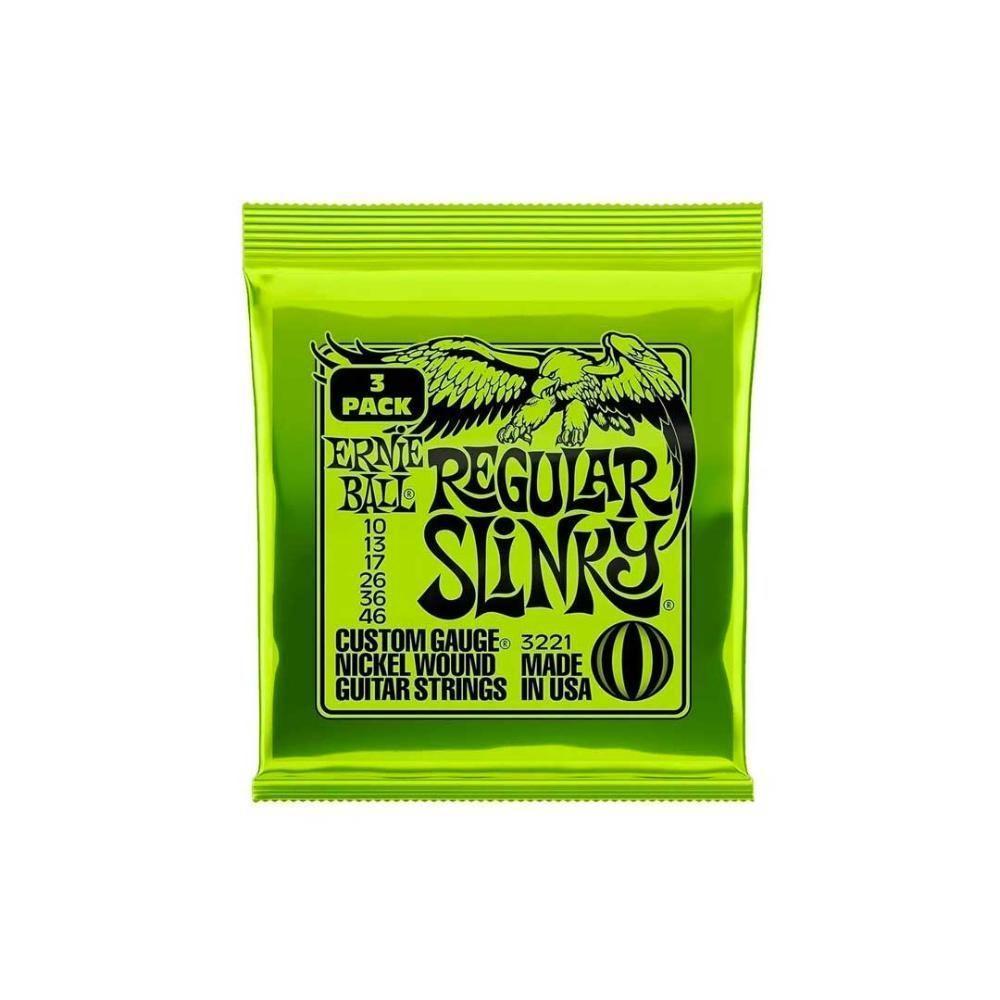 Encordoamento 010"-046" P-guitarra Regular Slink Niquel Ernie Ball Pct C-3 P03221 - Pç - 3 [f108] - 1