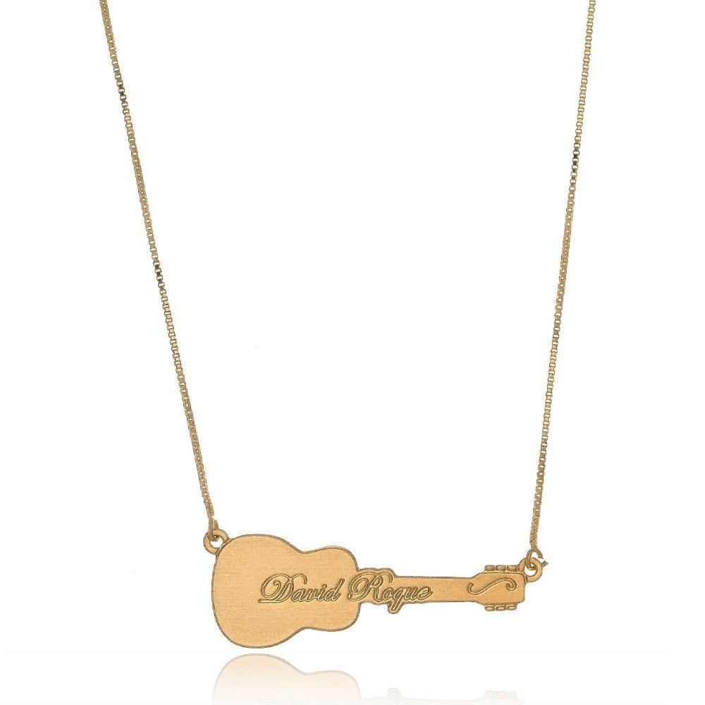 Colar Personalizado Casal Sertanejo Folheado Em Ouro 18k [f027] - 1