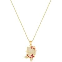 Colar Personalizado Hello Kitty Folheado Em Ouro 18k [f027] - 1