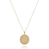 Colar Personalizado Circular Chapado Com Nome Folheado Em Ouro 18k [f027] - 1