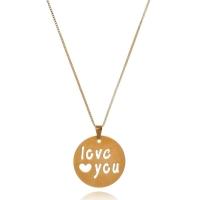 Colar Personalizado Circular Chapado Escrito Frase Vazada Folheado Em Ouro 18k [f027] - 1