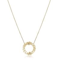 Colar Personalizado Com Nomes Filhos Coração Zircônia Folheado Ouro [f027] - 1