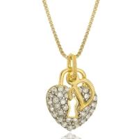 Colar Personalizado Coração Cadeado De Zircônia E Inicial [f027] - 2