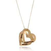 Colar Personalizado Coração Entrelaçados Com Nomes [f027] - 1