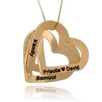 Colar Personalizado Coração Entrelaçados Com Nomes [f027] - 3