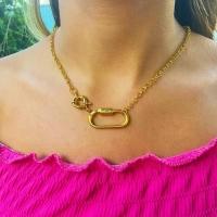 Colar Corrente De Elo Largo Com Fecho Boia E Mosquetão [f027] - 2