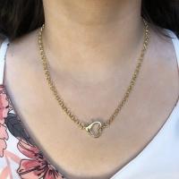 Colar Com Corrente Dourada E Fecho De Coração [f027] - 3