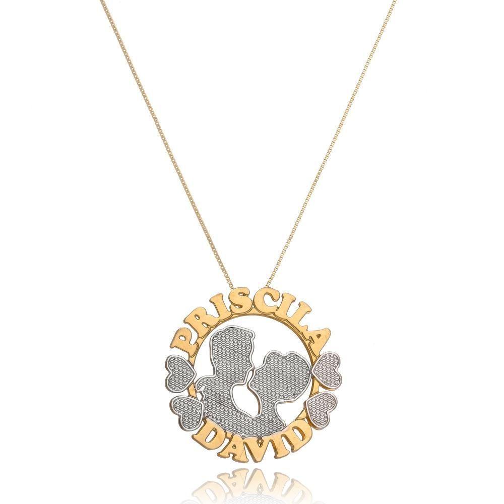 Colar Mandala Casal Apaixonado Com Detalhes Em Ródio [f027] - 1