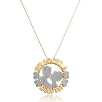 Colar Mandala Casal Apaixonado Com Detalhes Em Ródio [f027] - 1