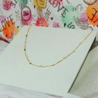 Colar Folheado Em Ouro 18k Com Pérolas De Coração [f027] - 2