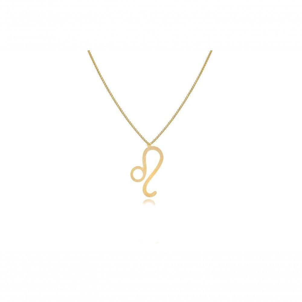 Colar Personalizado Signo De Leão Folheado Em Ouro 18k [f027] - 1