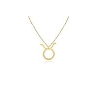Colar Personalizado Signo De Touro Folheado Em Ouro 18k [f027] - 1