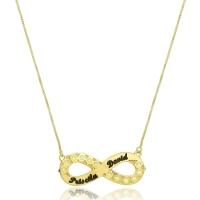 Colar Personalizado Símbolo Do Infinito Com Nomes E Detalhes Em Zircônia [f027] - 1