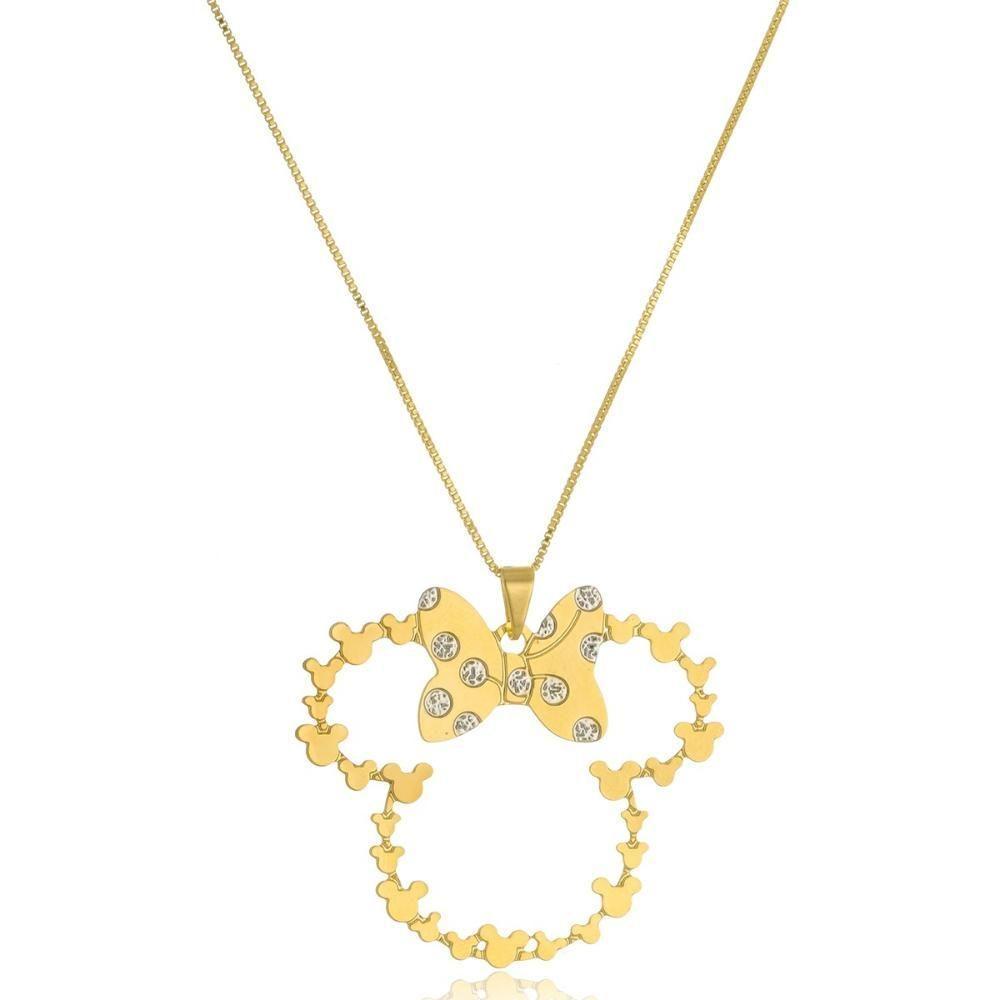 Colar Personalizado Minnie Vazado Com Zircônia [f027] - 1