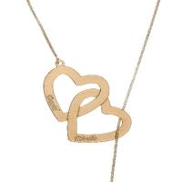 Colar Personalizado Regulável Corações Com Cubo Trabalhado [f027] - 3