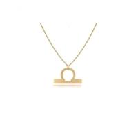 Colar Personalizado Signo De Libra Folheado Em Ouro 18k [f027] - 1