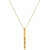 Colar Personalizado Na Vertical Com Nome Folheado Em Ouro 18k [f027] - 1
