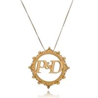 Colar Personalizado Mandala Trabalhado E Com Iniciais [f027] - 1