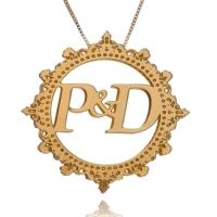 Colar Personalizado Mandala Trabalhado E Com Iniciais [f027] - 3