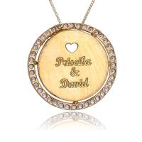 Colar Personalizado Mandala Trabalhado Em Zircônia Com Nomes [f027] - 2