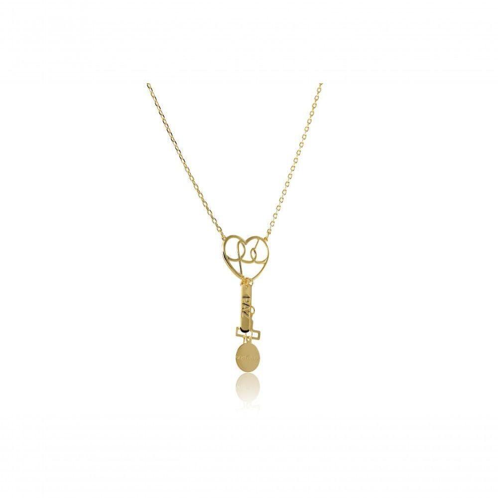 Colar Com Pingente De Fé Folheado Em Ouro 18k [f027] - 1