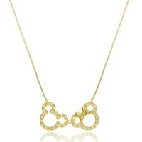 Colar Personalizado Mickey E Minnie Trabalhado Em Zircônia [f027] - 1