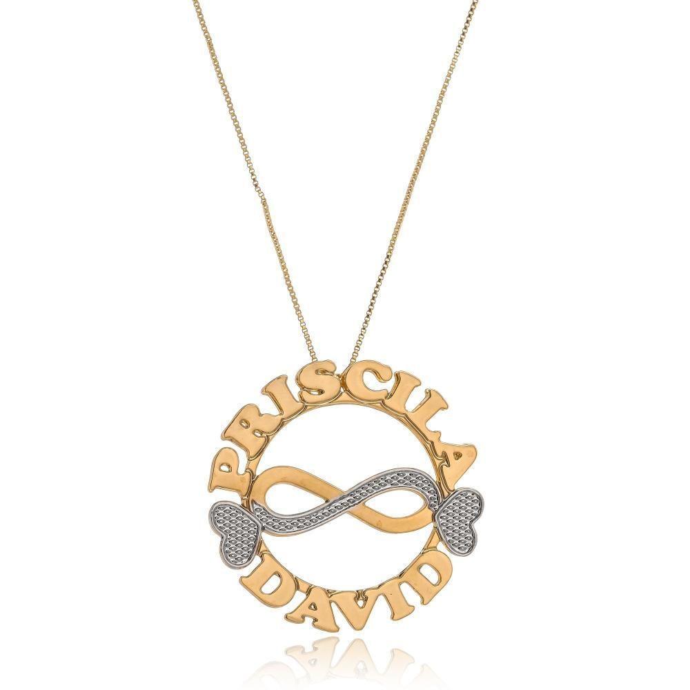 Colar Personalizado Mandala Com Infinito Trabalhado Em Ródio [f027] - 1