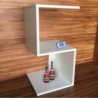 Mesa De Cabeceira Em S Em Mdf Branco [f031] - 2