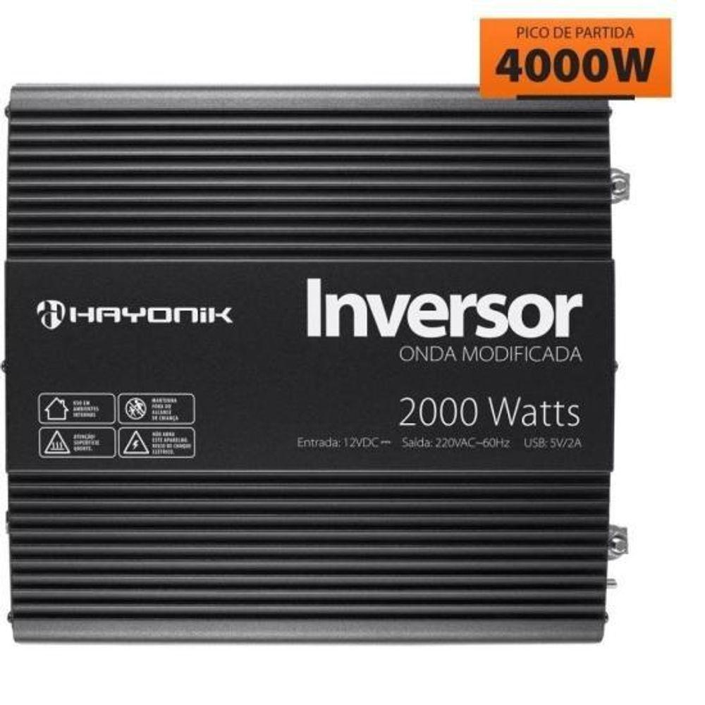 Inversor De Onda Modificada 2000w 12vdc-220v Pw11-5 Off Grid Hayonik [f003] - 1