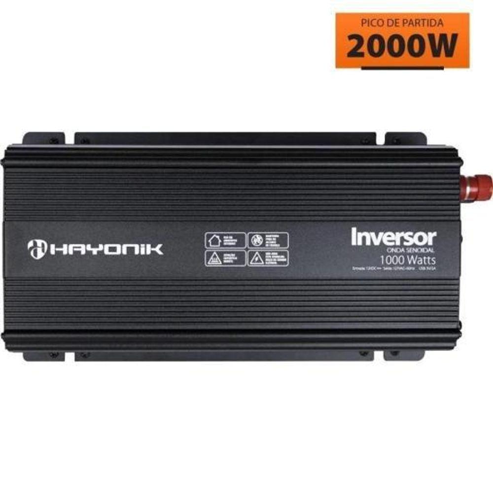 Inversor De Onda Senoidal 1000w 12vdc-127v Pw21-1 Off Grid Hayonik [f003] - 1