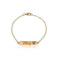 Pulseira Personalizada Com Nome Chapado E Símbolo Lateral Folheado Em Ouro 18k [f027] - 6