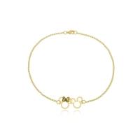 Pulseira Personalizada Mickey E Miney Folheado Em Ouro18k [f027] - 1