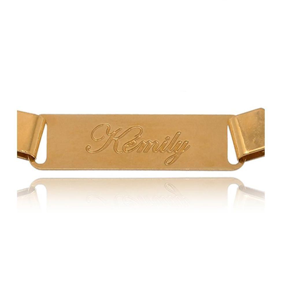 Pulseira Personalizada Com Nome Chapado Folheado Em Ouro 18k [f027] - 3